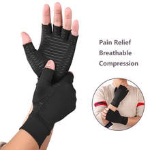 1Pair Compression Arthritis Gloves For Women Men Joint Pain Relief Half Finger Brace Therapy Wrist Support Anti-slip Gloves 2024 - buy cheap