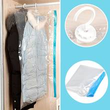 Side-pull Hanging Clothes Dust Cover Can Evacuate Vacuum Clothes Storage Bag With hanging clothes Hangers 2024 - buy cheap