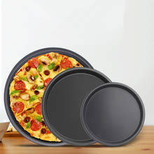 Carbon Steel Pizza Pan Non-stick Mold Baking Tool Baking Mould Pan 9/10/11/12/14inch Round Pizza Plate Pizza Pan Deep Dish 2024 - buy cheap