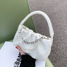 Bolso de hombro cruzado de piel sintética para mujer, bandolera pequeña y bonita con cadena, de diseño plegable, Color blanco, para verano, 2021 2024 - compra barato