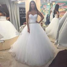 Бальное платье для невесты ANGELSBRIDEP, свадебное платье, плиссированное Тюлевое длинное официальное платье невесты, платья для невесты 2024 - купить недорого