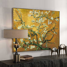 Cuadro de Vincent Van Gogh para sala de estar, carteles e impresiones de árbol de almendra floreciente, pintura al óleo impresiva, lienzo de pared, imagen artística 2024 - compra barato