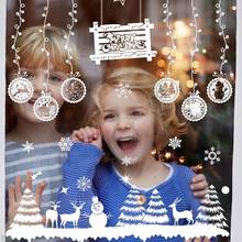 Decoración navideña para el hogar, adornos navideños, guirnalda de Santa Claus, para ventana pegatina, decoración de Cristmas, Noel 2020, año nuevo, 2019 2024 - compra barato