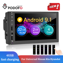Podofo 2Din 7'' Andriod 9.1 GPS EQ Car Radio For Universal Nissan Kia Toyota Hyundai Passart Polo Wifi Car Multimedia Player 2024 - buy cheap