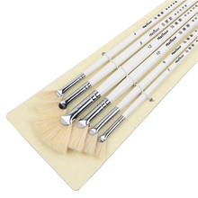 6pcs/Set, sector oil Painting Brush pig 's bristles Hair artist Drawing Art Supplies painting brushes oil painting Drawing brush 2024 - buy cheap