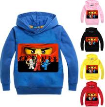 2-14Years Ninja Baby Girl Hoodie Boys Sweatshirt Ninjagoes Hoodies Kids Legoes Clothes Cartoon Clothing Children Jumpers 2024 - buy cheap