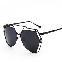 Солнцезащитные очки с антибликовыми линзами для мужчин и женщин, брендовые дизайнерские Винтажные Солнцезащитные, шестиугольная металлическая оправа 2024 - купить недорого