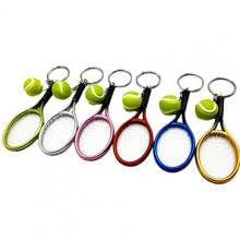 1pc Cute Sport Mini Tennis Racket Pendant Keychain Keyring Key Chain Ring Finder Holer Accessories Gifts for Teenager Fan 2024 - buy cheap