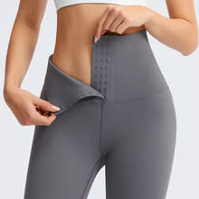 Mallas de entrenamiento para mujer, pantalones de Yoga, mallas deportivas de alta calidad, ropa de gimnasio de realce, para correr, botón Invisible 2024 - compra barato