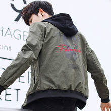 Men jacket with a hood 2021 new arrival spring and autumn student slim male coat casual zipper teenager boy Korean style J03 2024 - buy cheap