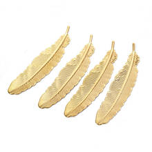 2pcs Creative Metal Feather Bookmark Retro Golden School Student Stationery Teacher Gift 2024 - buy cheap