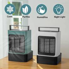 Miniventilador humidificador de aire de ventilador de aire acondicionado USB con luz LED, Enfriador de aire de escritorio, 600ml, para el hogar y la Oficina 2024 - compra barato