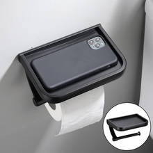 Soporte de papel de váter para pared de baño, portarrollos de baño con soporte para teléfono, soporte de papel higiénico 2024 - compra barato