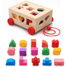 Juguete clasificador de formas para niños, clasificador de madera con forma de coche, caja de bloques a juego, juguetes educativos de inteligencia para niños, regalos para niños 2024 - compra barato