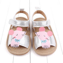 Summer Sandals Baby Girls Sandals Soft Non-Slip Rubber Sole Summer Flat Walking Shoes Cute Animal Print Baby Girl Sandals 2024 - buy cheap