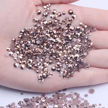 Resin Rhinestones 2-6mm Copper AB  Round Flatback Non Hot Fix Diamonds Appliques For Craft Fabric Wedding Dresses Sewing 2024 - buy cheap