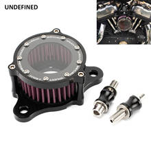 Black Air Filter Motorcycle Intake Air Cleaner System Kit  Aluminum For Harley Sportster XL883 XL1200 48 72 1991 1992 1993-2021 2024 - buy cheap