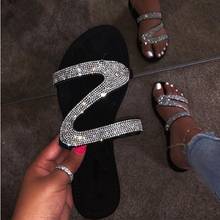 Spring/summer 2022 new sandals women bright diamond casual outdoor travel flip flop beach shoes non-slip durable slippers ms 2024 - buy cheap