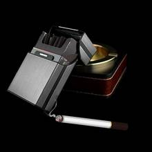 Estojo organizador de cigarros e charutos, caixa de alumínio com bolso para armazenar tabaco, acessórios para fumantes, design elegante e quatro cores 2024 - compre barato