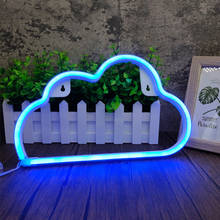 Cloud Shape LED Neon Light Night Lamp Battery or USB Powered Holiday Christmas Wedding Party Wall Home Decoration Kids Gift 2024 - buy cheap