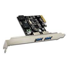 Супербыстрая плата расширения PCI Express (PCIe) с 2 портами USB 3,0, 5 Гбит/с, для Windows сервера, XP,7,Vista,8,8.1,10 2024 - купить недорого