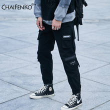 Chaifenko preto carga calças dos homens hip hop streetwear corredores sweatpant moda harajuku harem pant multi-bolso calças casuais dos homens 2024 - compre barato