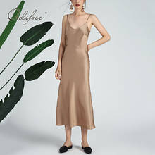 Dress SOrdifree 2022 Summer Vintage Women Long Partyexy Spaghetti Strap Maxi Satin Slip Dress 2024 - buy cheap