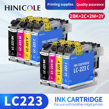 Hinicool-cartucho de tinta para impresora Brother MFC-J4420DW, recambio de tinta Compatible con LC223, LC221, J4620DW, J4625DW, J480DW, J680DW, J880DW 2024 - compra barato