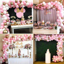 Decoraciones de Bautizo Niñas Fiestas kit Arco de globos Rosa y blanco  Globos