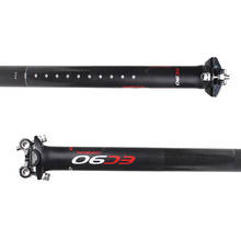EC90-tija de sillín de fibra de carbono para bicicleta de montaña y carretera, 3K, 27,2/30,8/31,6x350mm 2024 - compra barato