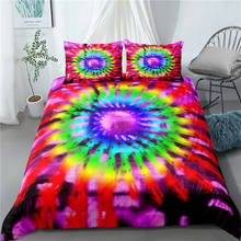 2/3Pcs Tie Dye Bedding Rainbow Tie Dyed Duvet Cover Set Comfortable Bedding Sets Queen Home Textiles Kids Boys Girls Bed Cover 2024 - buy cheap