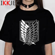 Ataque em titan shingeki sem kyojin camiseta roupas femininas harajuku casal tumblr impressão roupas tamanhos grandes camisetas gráficas 2024 - compre barato