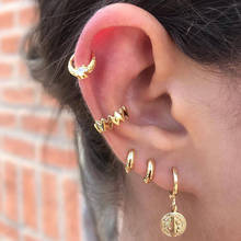 Crystal Jesus Portrait Coin Geometry Drop Earrings For Women Vintage Gold Dangle Earring Boho 2019 Female Fashion Jewelry 2024 - buy cheap