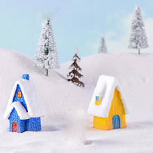 Милый мини рождественский дом ручной работы микро пейзаж вилла дом украшения дома Европейский стиль Рождество конфеты Снежный дом 2024 - купить недорого