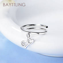 BAYTTLING Silver Color Simple and Cute Cat Open Ring For Woman Couple Jewelry Christmas Gift 2024 - buy cheap