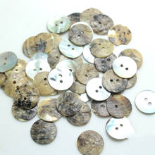 100 pçs natural escudo botões de costura cor japão mãe pérola mop concha redonda 2 buraco botão acessórios costura 2024 - compre barato
