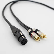 Cable de Audio hifi XLR a Dual RCA 2 RCA macho a XLR 3 pines hembra, amplificador de cañón, Cable de enchufe de mezcla de 1m, 1,5 m, 2m, 3m, 5m 2024 - compra barato