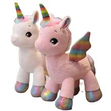 40-80cmMythical Unicorn Plush Toys Soft Stuffed Cartoon Animal Horse Baby Pillows Pegasus Dolls New Year Gifts for Children Kids 2024 - buy cheap