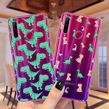 Capa de celular de silicone tpu macio, capa fofa de dinossauro de desenho animado para huawei honor 30 pro 10i 20i 30i 9x 8x 8c mate 20 10 lite 2024 - compre barato