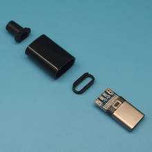 5 set/lote 4 em 1 USB-C tipo 2.0 versão macho plug com placa pcb fio de solda teste macho plug conector dados 2024 - compre barato
