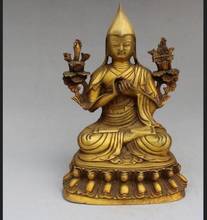 Estatua de cobre China antigua estatua de Buda de latón hecha a mano Padmasambhava 2024 - compra barato