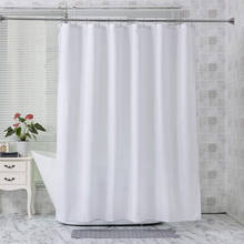 Водонепроницаемая занавеска для душа, белый полиэстеровый занавес для ванной комнаты, украшение для ванной комнаты с крючками, декор для ванной комнаты 2024 - купить недорого