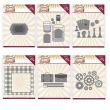 Corte de metal dados viagem série corte molde decoração scrapbook papel ofício faca molde lâmina punch stencils 2024 - compre barato