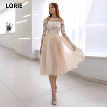 LORIE-vestidos de novia largos, prenda de novia con Apliques de encaje, ilusión, tul, Princesa, fiesta, playa, 2021 2024 - compra barato