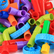 38-306 pçs diy tubo de água blocos de construção brinquedos montagem pipeline túnel plástico iluminando blocos brinquedos para crianças presentes 2024 - compre barato