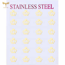 Stainless Steel Jewelry Wholesale Cross Crown Stud Earrings Christian Women Men's Fashion Accessories 2024 - buy cheap