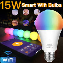 E27 Light Bulb Smart WIFI/IR Remote Control Lamp LED RGB Dimmable Colorful Changing Lampada Alexa Google Assistant AC85V-265V 2024 - buy cheap