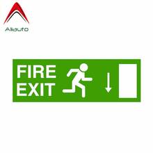 Aliauto Car Accessories Fire Exit Down Right Warning Decal Creative Cartoon Sticker PVC,15cm*5cm 2024 - buy cheap
