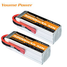 YOUME Lipo 4s 14,8 V 5200mAh батарея 50C T-DEAN XT60 TRX XT90 для RC автомобиля FPV 250 Грузовик Лодка вертолет самолет 2024 - купить недорого