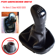 For Mercedes-Benz C-Class T-Model 2002-2007 S203 5 6 Speed Shifter Car Leather Boot Gear Shift Knob Head Lever Cover Accessories 2024 - buy cheap